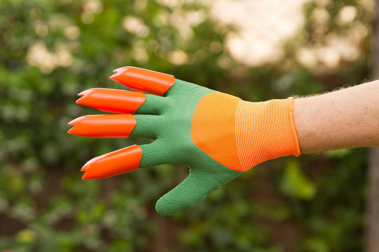 Guantes de jardinería a prueba de agua con garras para cavar, plantar y rastrillar