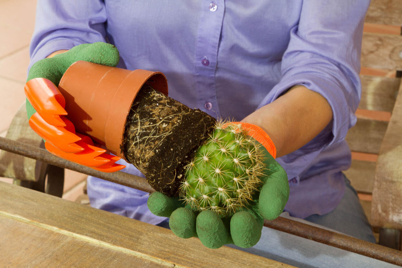 Guantes de jardinería a prueba de agua con garras para cavar, plantar y rastrillar